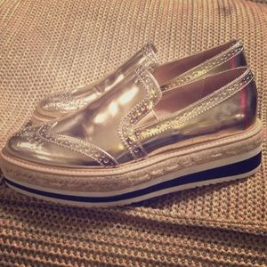 ZARA Metallic loafer